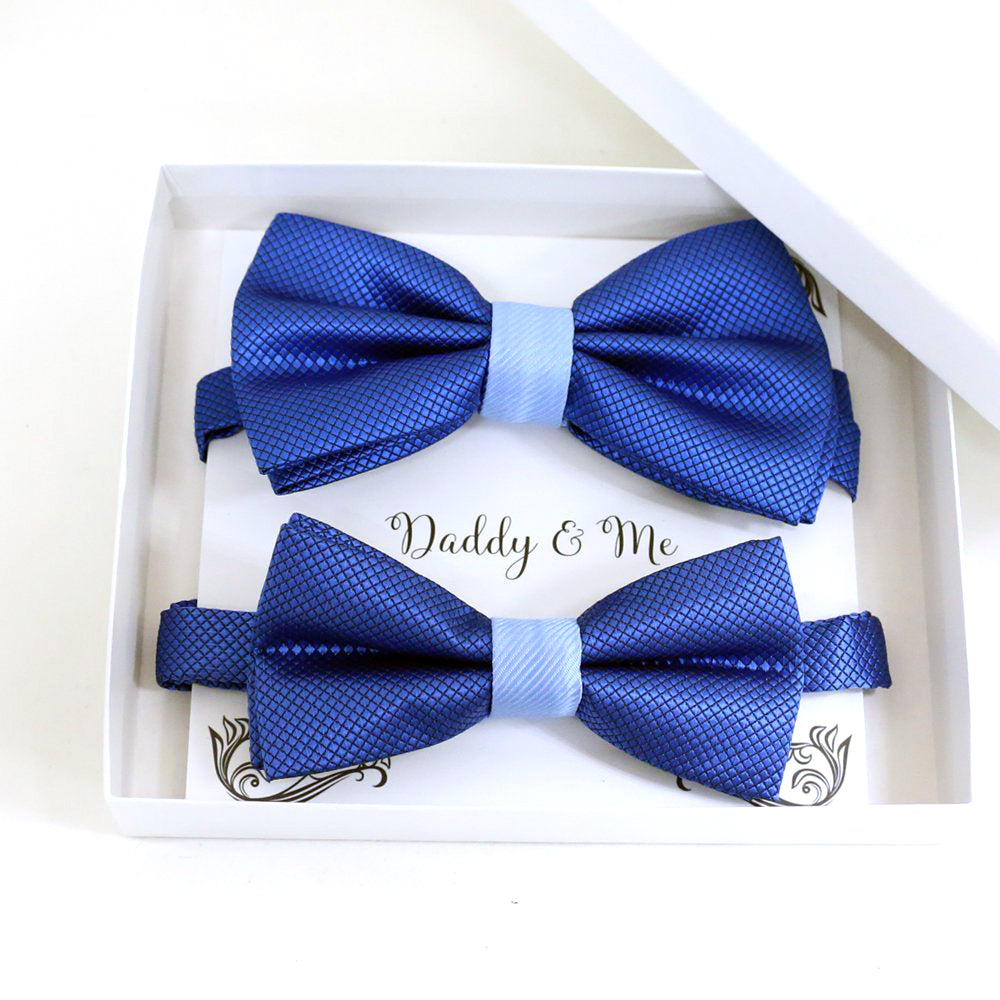 Royal blue Bow tie set for daddy and son, Daddy me gift set, Grandpa and me, Father son matching, Toddler bow tie, Some thing blue, Blue bow