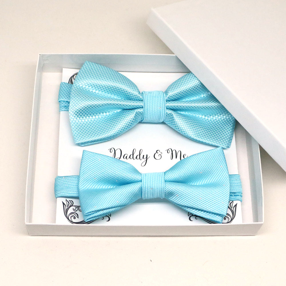 Blue Bow tie set for daddy and son, Daddy and me gift set, Grandpa me gift, Father son matching, Toddler bow, daddy me bow, Some thing blue