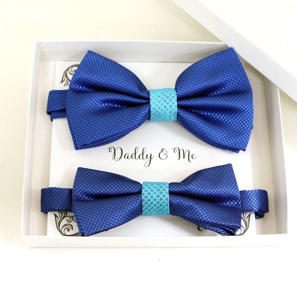 Royal blue Bow tie set for daddy and son, Daddy and me gift set, Grandpa and me, some thing blue, Toddler bow tie, daddy and me bow tie gift