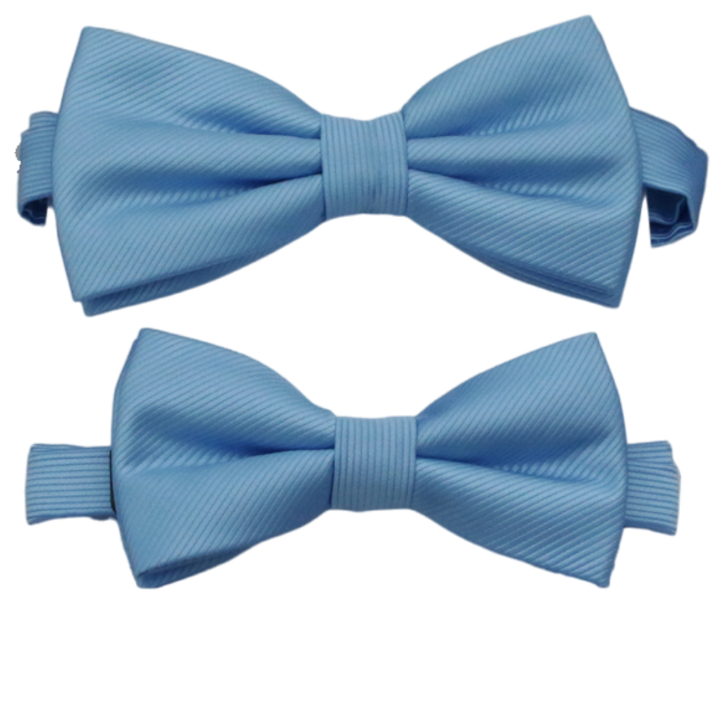 Blue boys bow tie in two sizes, handmade and pre-tied