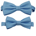 Blue boys bow tie in two sizes, handmade and pre-tied