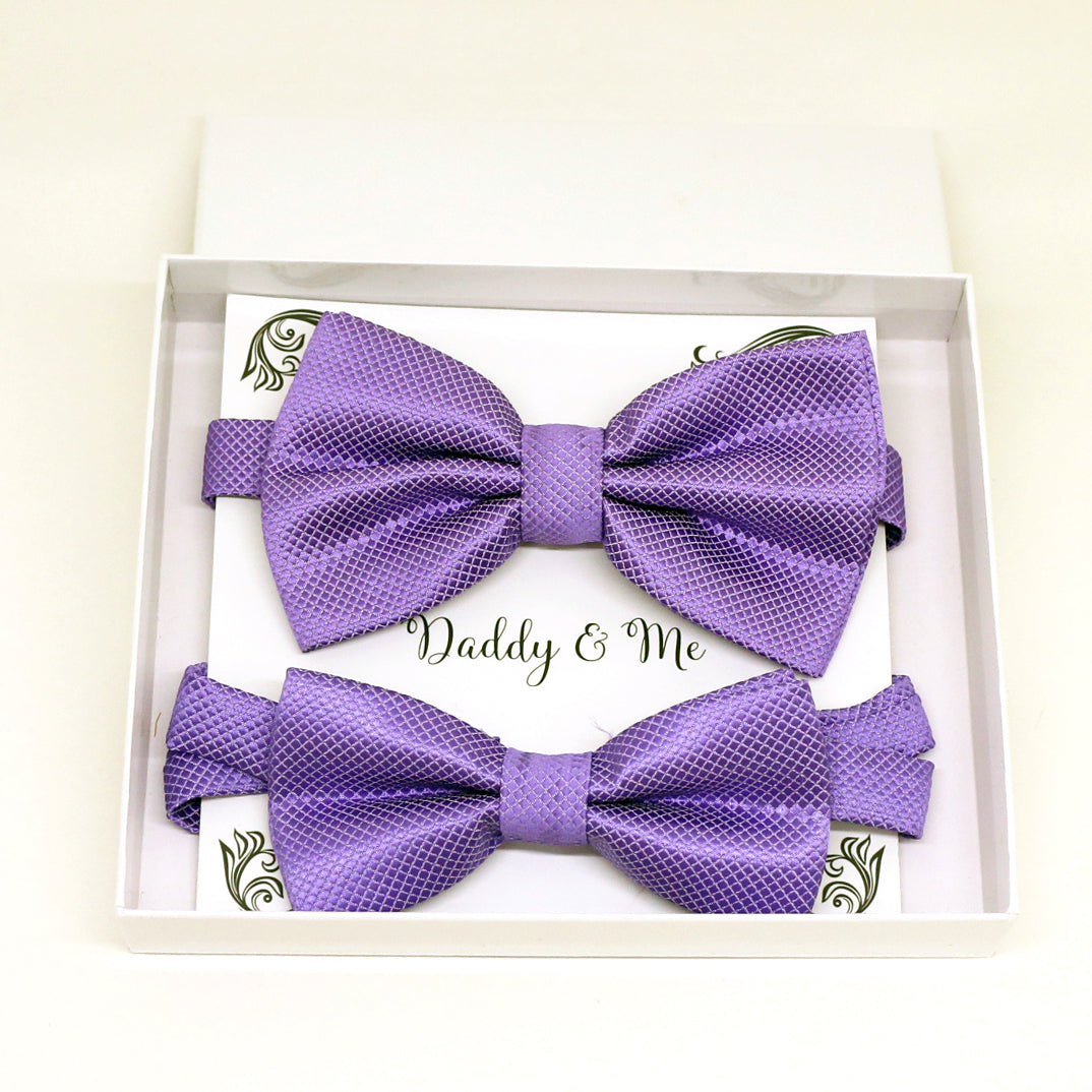 Lavender Bow tie set for daddy and son, Daddy and me gift set, Grandpa and me, lavender Kids Toddler bow, Lavender bow tie set, Purple bow