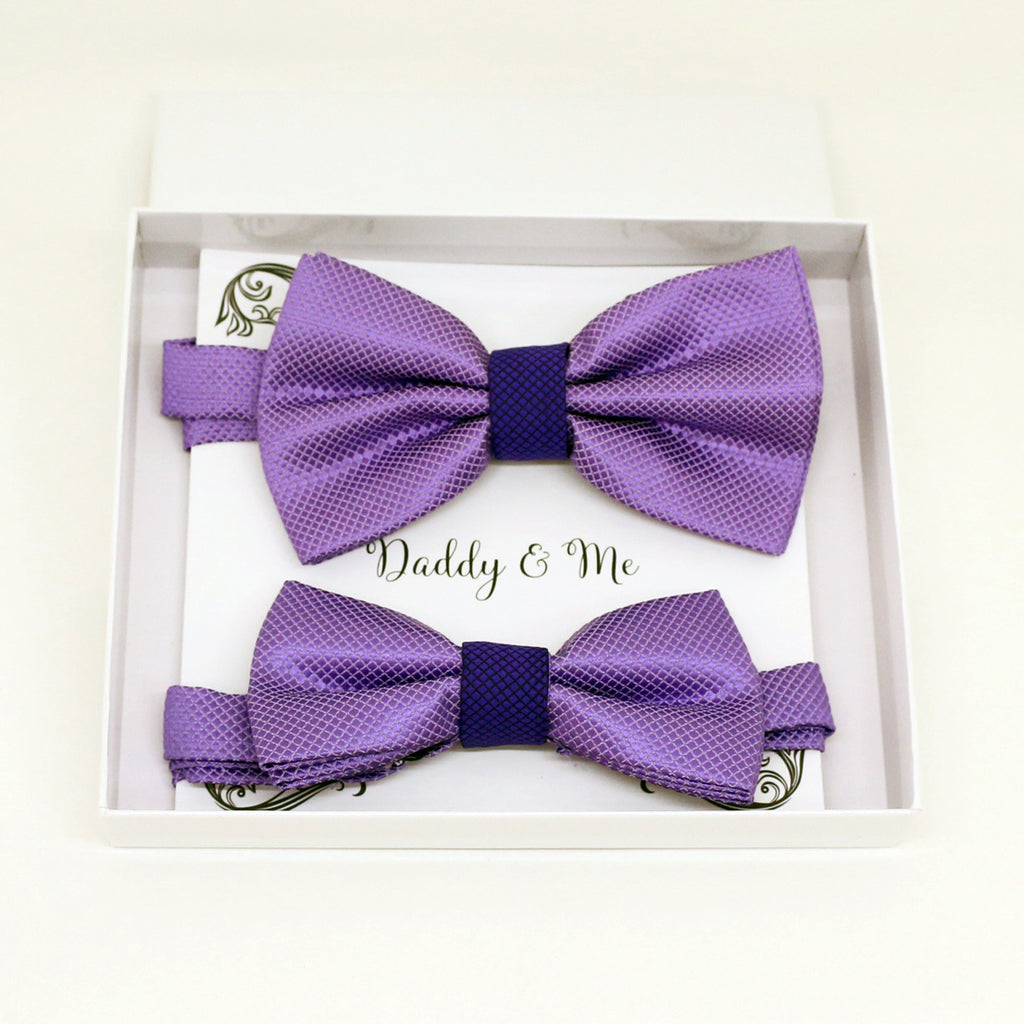 Lavender purple Bow tie set for daddy and son, Daddy and me gift, Grandpa and me, lavender purple Kids bow tie, Lavender bow set, handmade