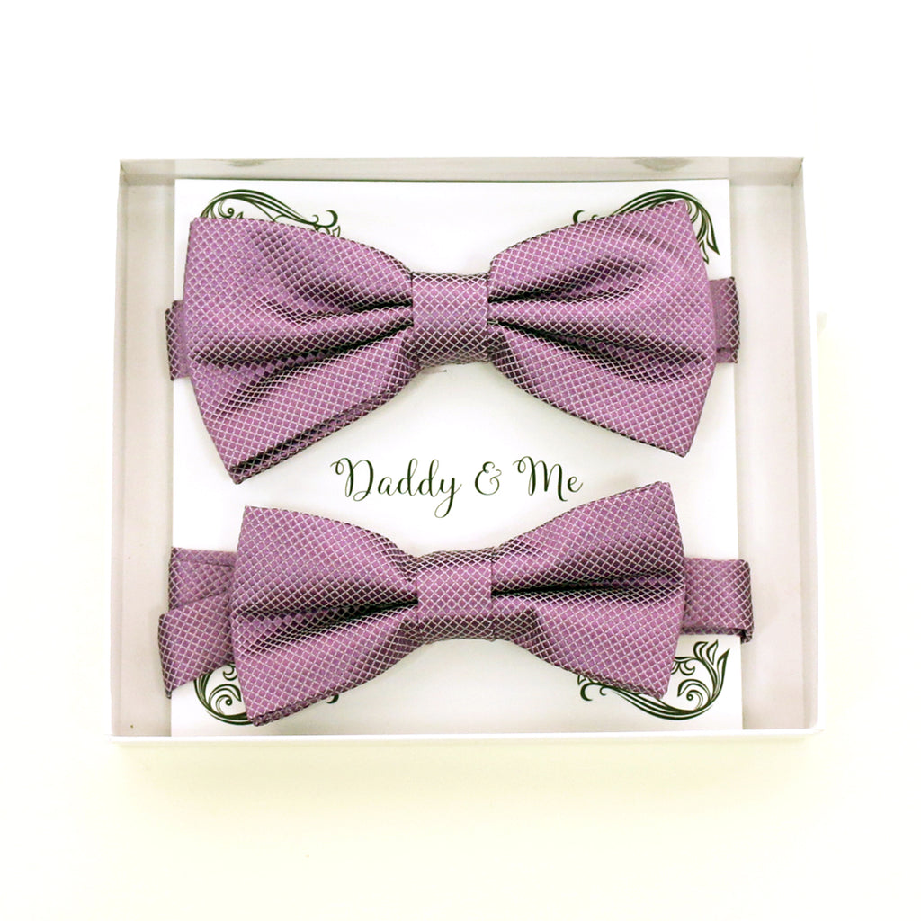 Dusty lavender bow tie set for daddy and son, Daddy and me gift set, Grandpa and me, Father son matching, Dusty lavender bow tie for kids