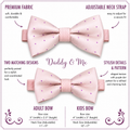 Soft Pink and Lavender Polka Dots daddy and me bow ties — adult and kids sizes