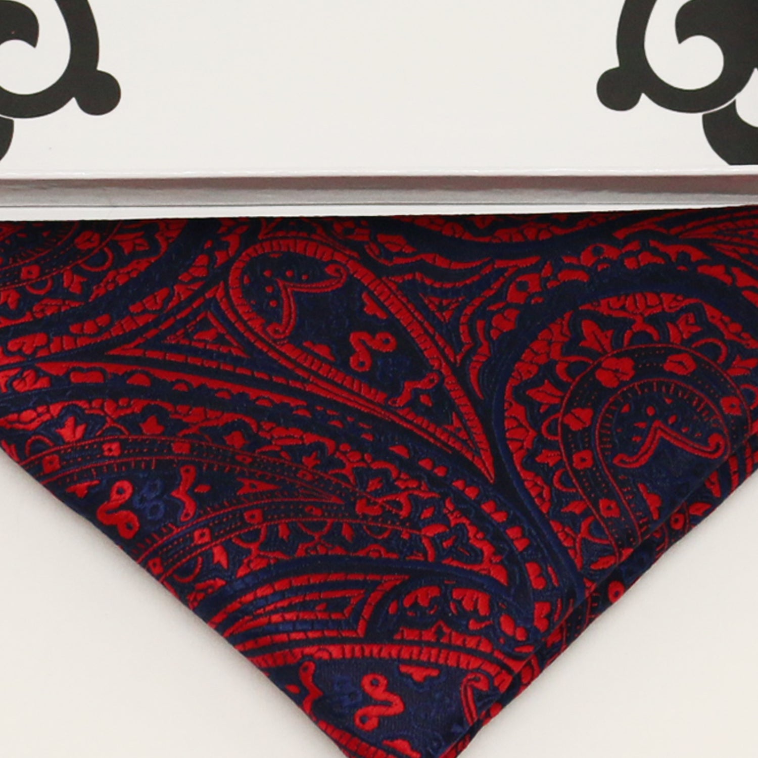 Navy bow tie & paisley Pocket Square, Best man Groomsman Man of honor ring breaer bow, birthday gift, Congrats grad, Navy Red handkerchief