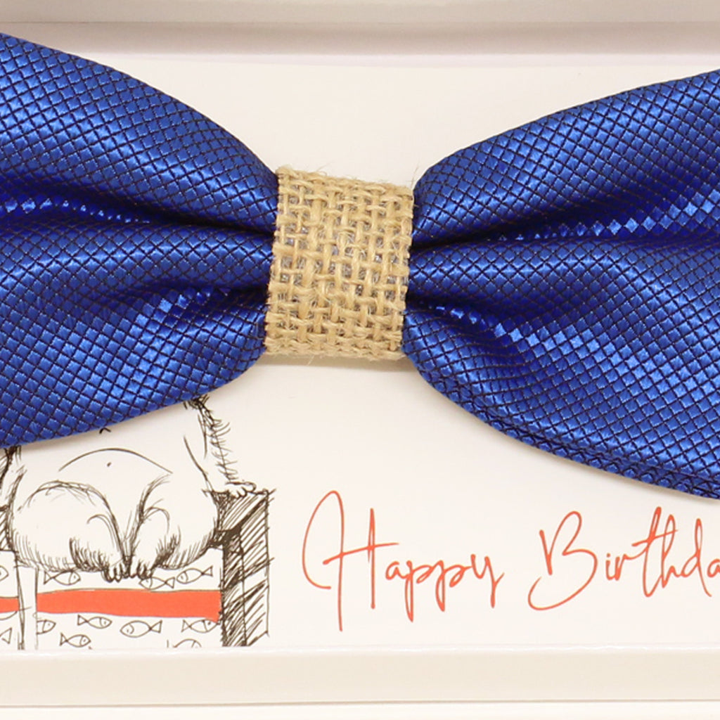 Royal blue bow tie, Best man gift , Groomsman bow, Man of honor, ring bearer bow tie, some thing blue, handmade birthday gift, Congrats grad