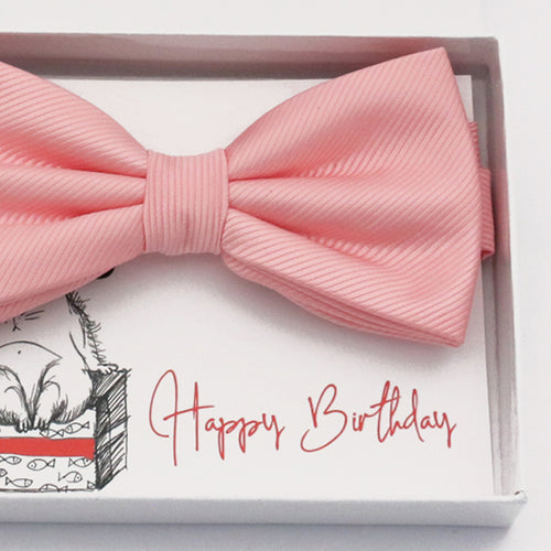 Blush bow tie Best man Groomsman Man of honor ring bearer request gift, Kids adult bow, Adjustable Pre tied High quality, Birthday Congrats
