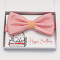 Peach bow tie Best man Groomsman Man of honor ring bearer request gift, Kids adult bow, Adjustable Pre tied High quality, Birthday Congrats