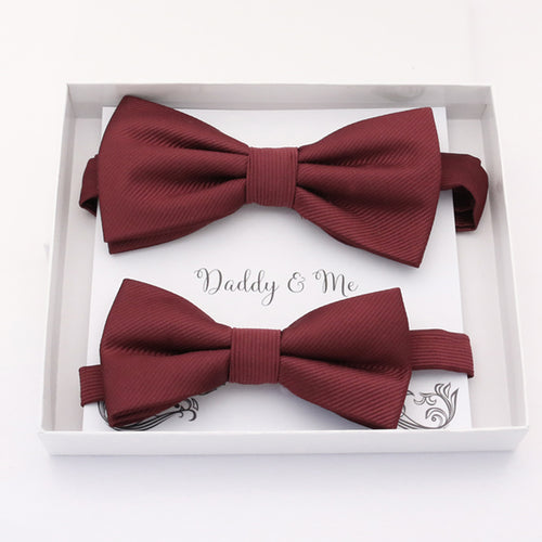 Burgundy Bow tie set daddy son, Daddy and me gift, Grandpa and me, Father son matching, Kids bow tie, Kids adult bow tie, high quality 