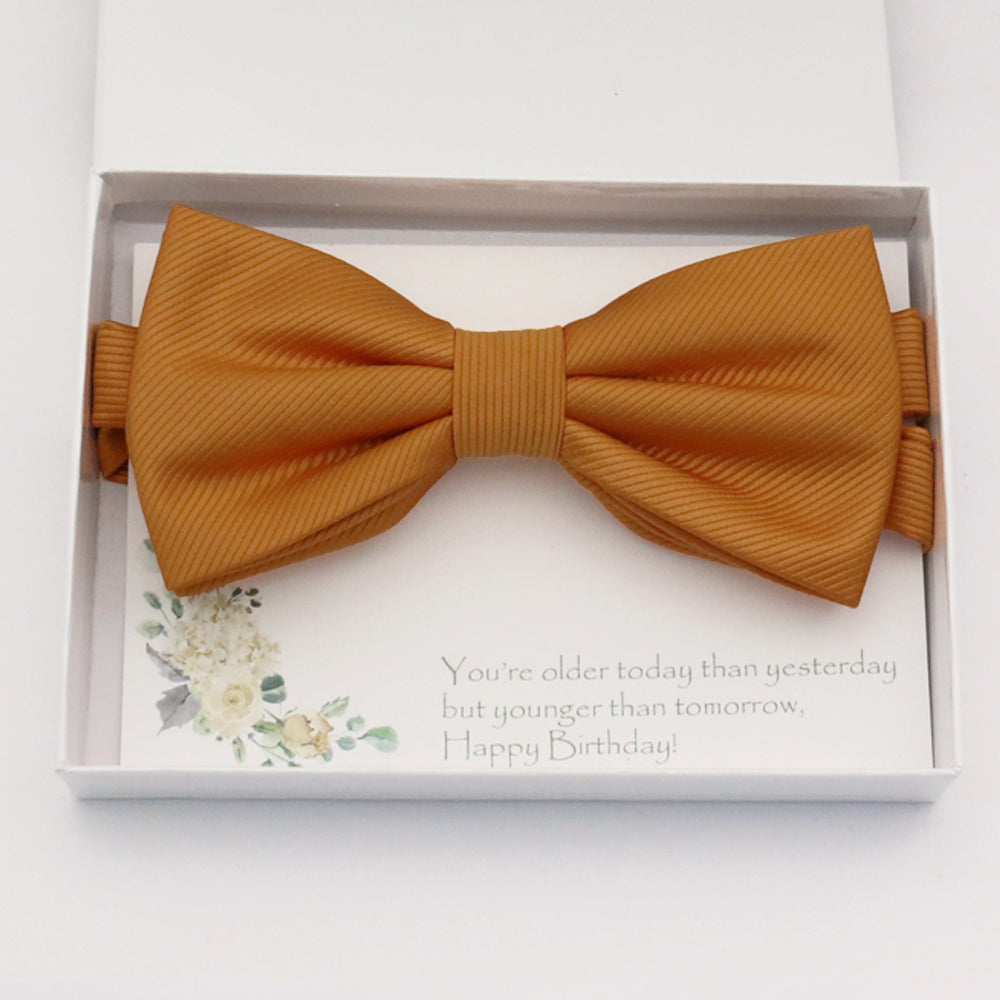Burnt orange bow tie Best man Groomsman Man of honor ring bearer request gift, Kids adult bow, Adjustable Pre tied High quality, Birthday Congrats