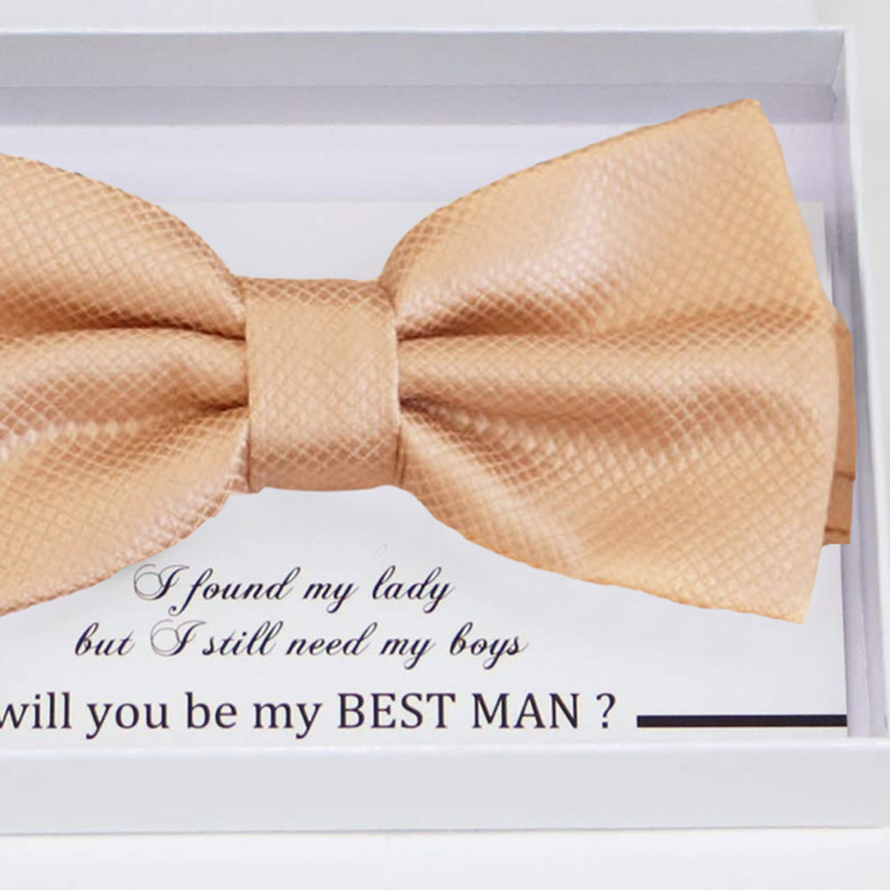 Champagne burlap bow tie Best man Groomsman Man of honor Ring Bearer bow tie request gift, Kids bow tie, Birthday congrats cards