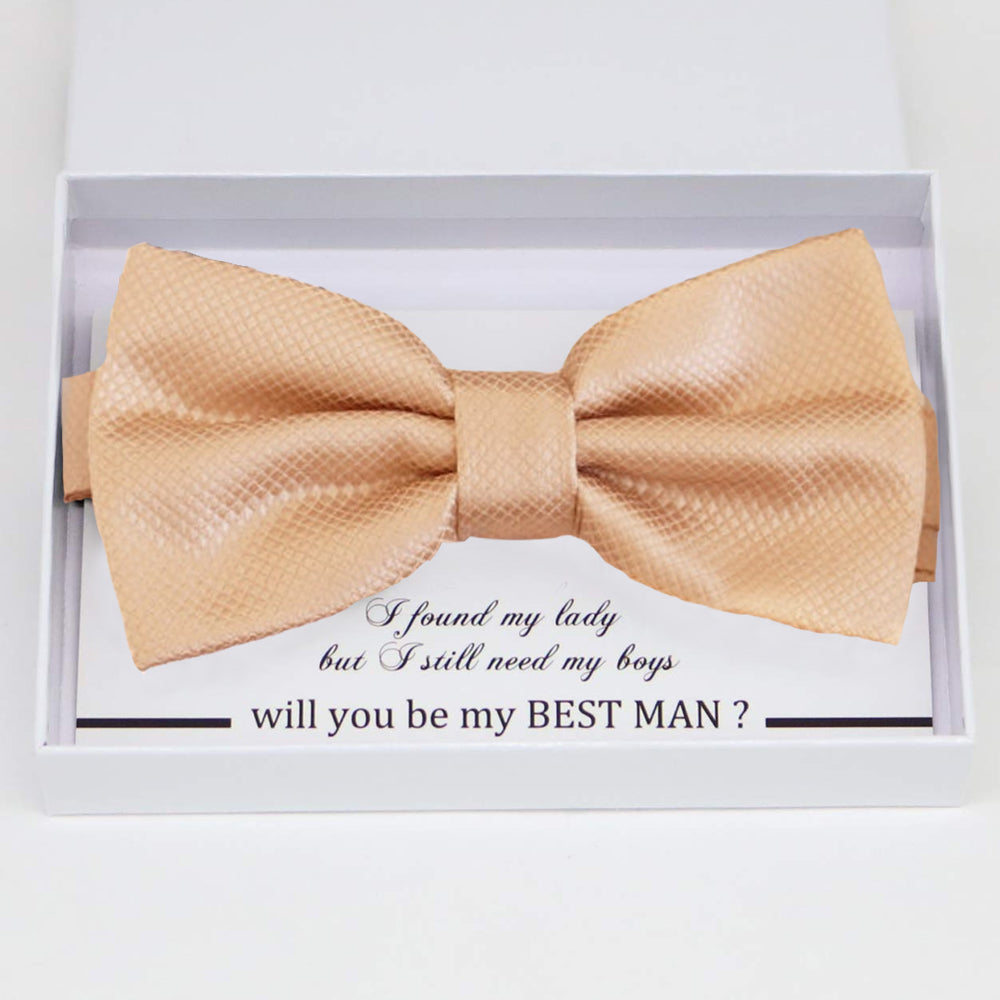 Champagne burlap bow tie Best man Groomsman Man of honor Ring Bearer bow tie request gift, Kids bow tie, Birthday congrats cards