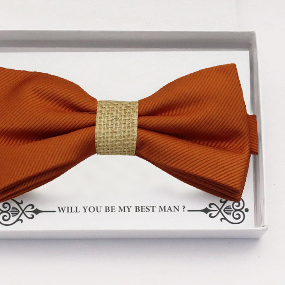 Cinnamon bow tie Best man Groomsman Man of honor ring bearer request gift, Kids adult bow, Adjustable Pre tied High quality, Birthday Congrats