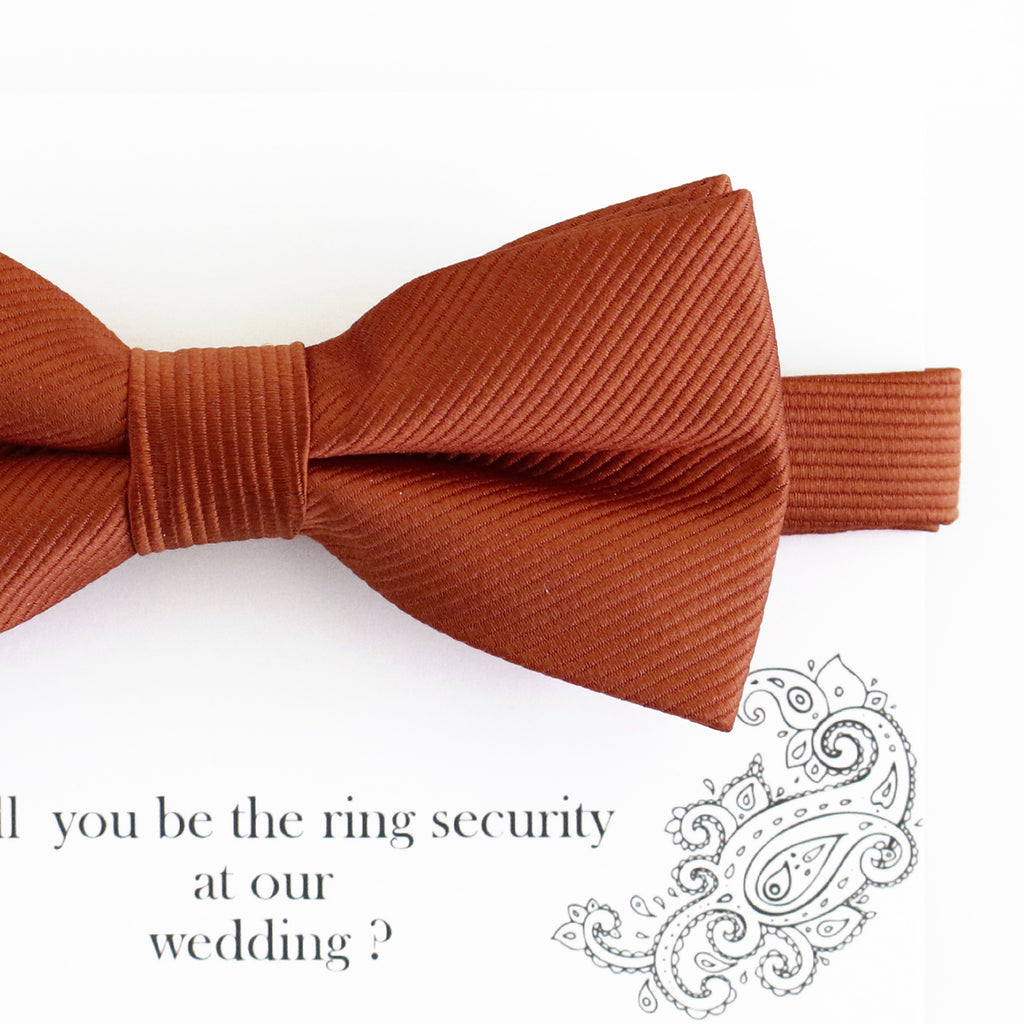 Cinnamon bow tie ring bearer, 1st Birthday gift, Kids adult bow, Adjustable Pre tied High quality, Kids party favor, toddler bow
