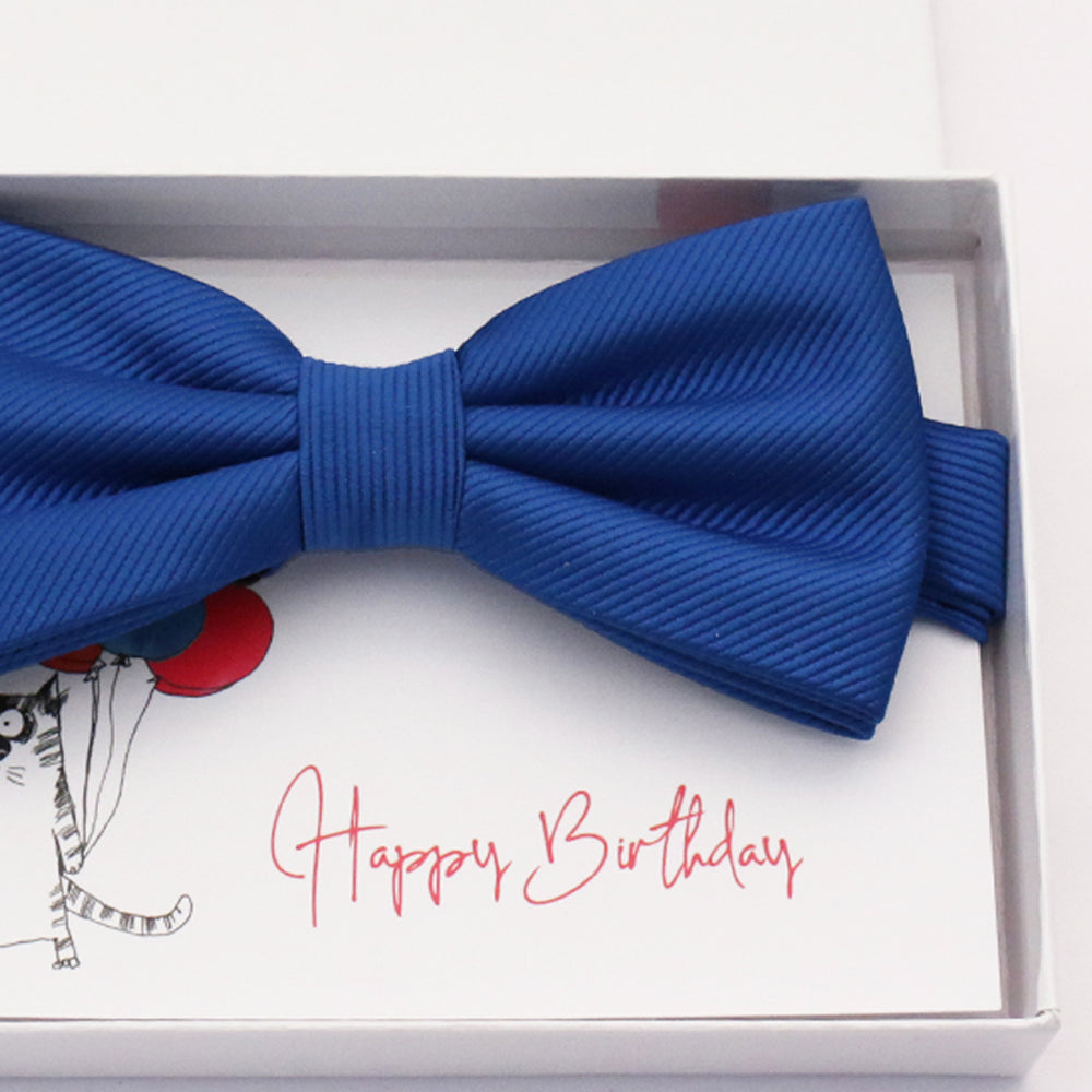Classic Royal blue bow tie Best man Groomsman Man of honor ring bearer request gift, Kids adult bow, Adjustable Pre tied High quality, Birthday Congrats