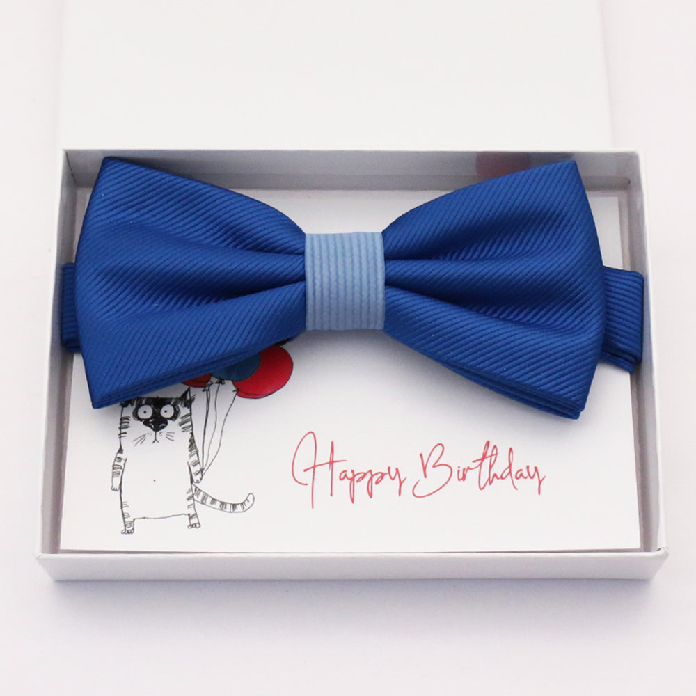 Royal blue bow tie Best man Groomsman Man of honor ring bearer request gift, Kids adult bow, Adjustable Pre tied High quality, Birthday Congrats