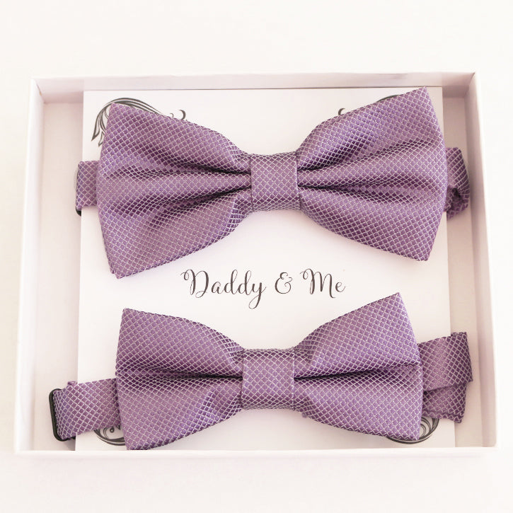 Dusty lavender bow tie set for daddy and son, Daddy and me gift set, Grandpa and me, Father son matching, Dusty lavender bow tie for kids