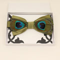 Olive green peacock feather bow tie, Groomsman, Best man request, man of honor bow tie, Congrats grads, Happy birthday, Han