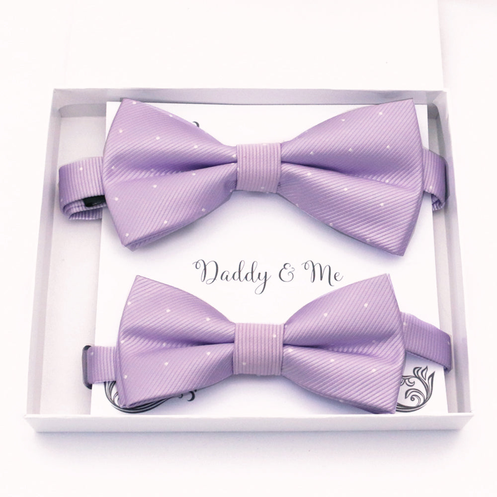Lilac polka dots Bow tie set daddy son, Daddy and me gift Grandpa and me, Father son matching, Kids bow tie, Kids adult bow tie, High quality
