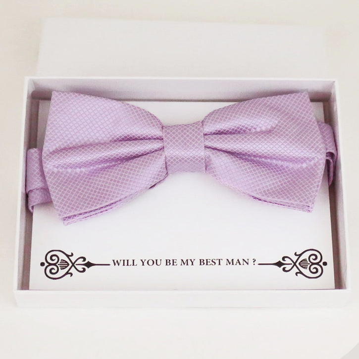 Lilac bow tie, Best man request gift, Groomsman bow tie, Man of honor gift, Best man bow tie, man of honor, Lilac bow tie, thank you gift
