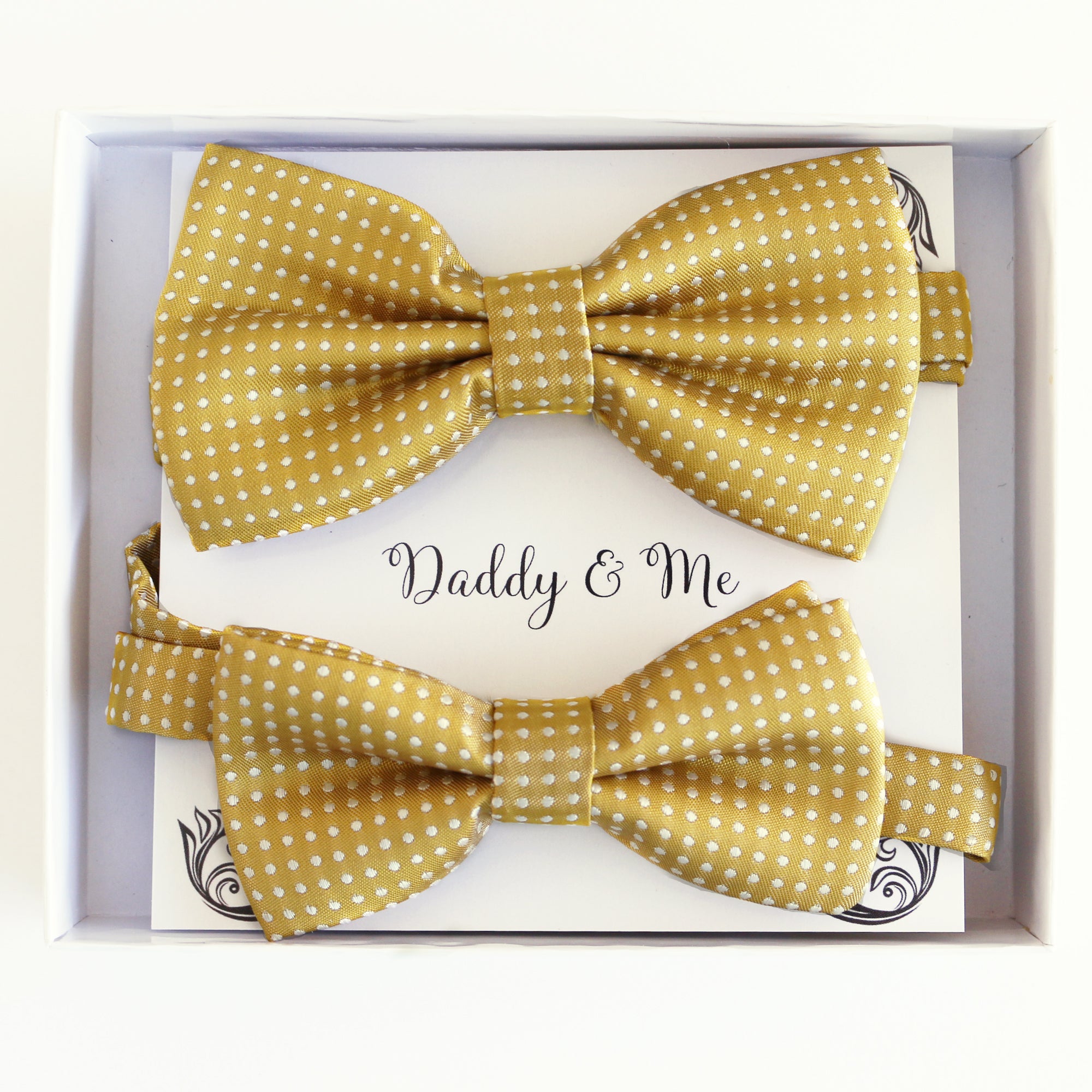 Mustard Bow tie set for daddy and son, Daddy me gift set, Grandpa and me, Father son matching, Toddler bow tie, daddy me bow tie gift