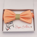 Peach burlap bow tie Best man Groomsman Man of honor ring bearer request gift, Kids adult bow, Adjustable Pre tied High quality, Birthday Congrats
