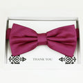 Raspberry rose bow tie Best man Groomsman Man of honor ring bearer request gift, Kids adult bow, Adjustable Pre tied High quality 