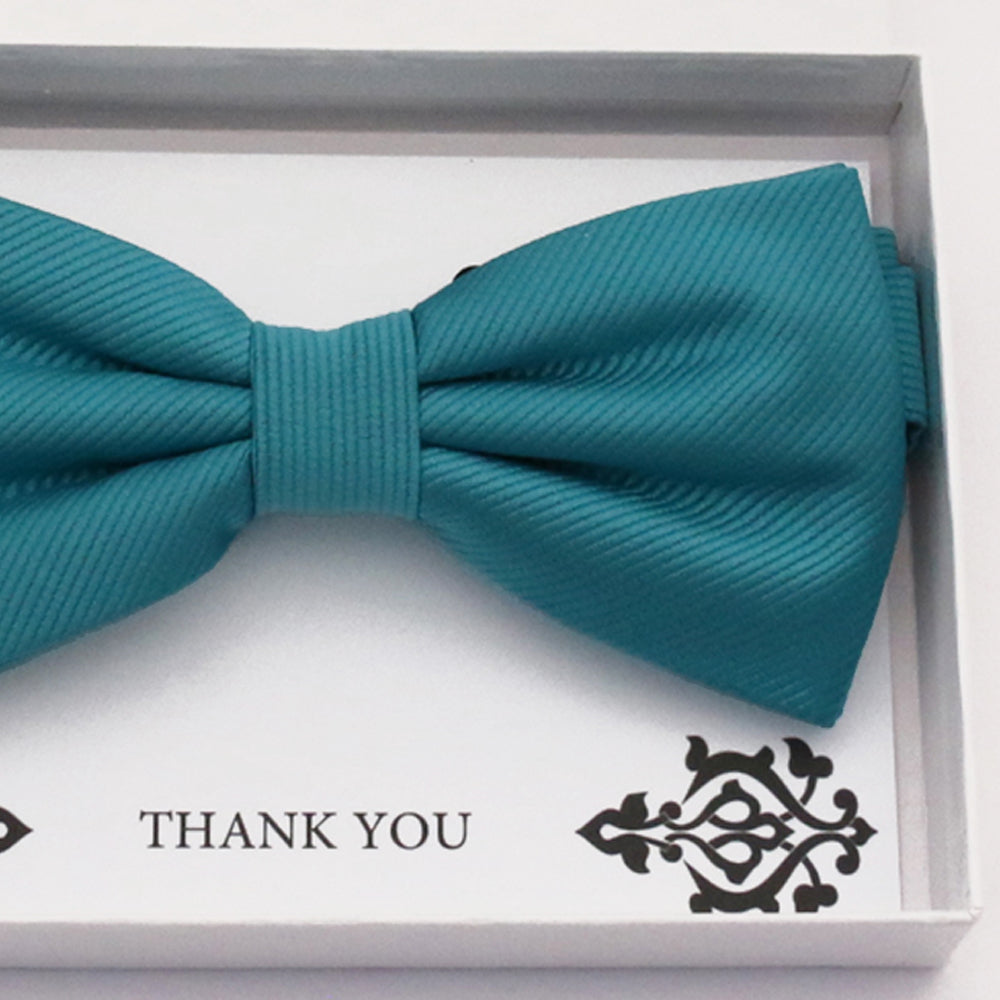 Teal blue bow tie Best man Groomsman Man of honor ring bearer request gift, Kids adult bow, Adjustable Pre tied High quality, Birthday Congrats