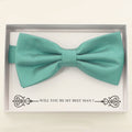 Turquoise blue bow tie Best man Groomsman Man of honor ring bearer request gift, Kids adult bow, Adjustable Pre tied High quality, Birthday