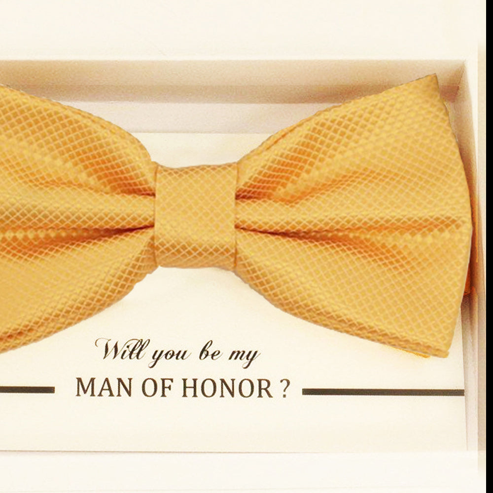 Yellow bow tie Best man Groomsman Man of honor ring bearer request gift, Kids adult bow, Adjustable Pre tied High quality, Birthday