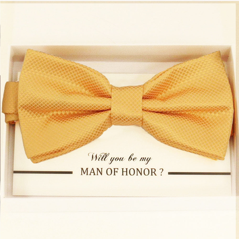 Yellow bow tie Best man Groomsman Man of honor ring bearer request gift, Kids adult bow, Adjustable Pre tied High quality, Birthday