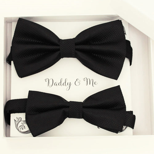Black Bow tie set for daddy and son, Daddy and me gift set, Grandpa and me, Father son matching, Kids bow tie, daddy and me bow tie gift