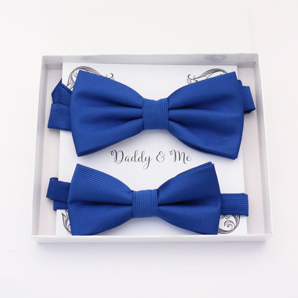 Royal blue Bow tie set daddy son, Classic blue Daddy and me gift, Grandpa and me, Father son matching, Kids bow tie, Kids adult bow tie, high quality 