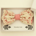 Dusty rose lace bow tie,  Handmade lace bow tie, Thank you gift, Pre-Tied Bow Tie, best man bow tie, ring bearer bow tie gift