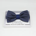 Navy bow tie, Best man request gift, Groomsman bow tie, Ring Bearer bow tie, Man of honor gift, baby announcement, toddler bow, handmade