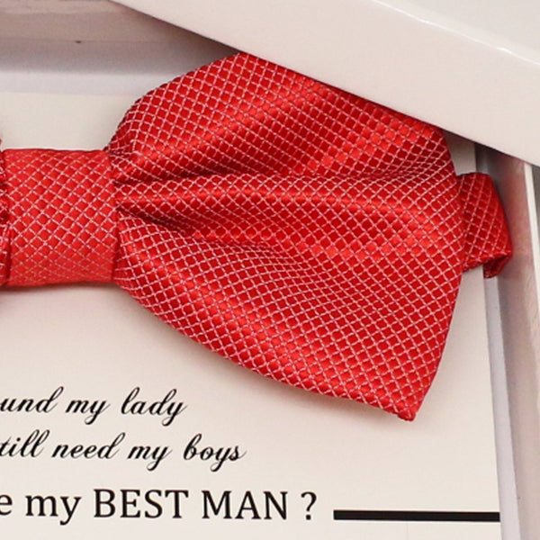 Coral bow tie, Best man request gift, Groomsman bow tie, Man of honor gift, Best man bow tie, best man gift, man of honor request, thank you