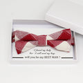 Red bow tie, Best man request gift, Groomsman bow tie, Man of honor gift, Best man bow tie, best man gift, man of honor request, thank you
