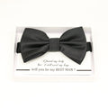 Black bow tie, Best man request gift, Groomsman bow tie, Man of honor gift, Best man bow tie, best man gift, man of honor request, thank you