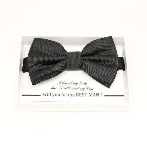 Black bow tie, Best man request gift, Groomsman bow tie, Man of honor gift, Best man bow tie, best man gift, man of honor request, thank you