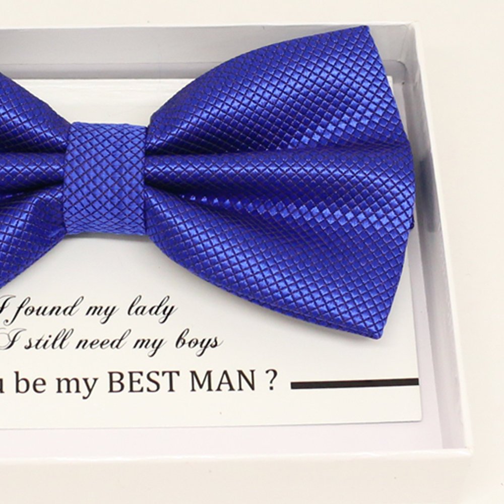 Royal blue bow tie, Best man request gift, Groomsman bow, Ring Bearer bow, Man of honor gift, baby announcement, toddler, some thing blue