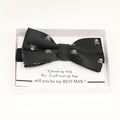Skull bow tie,  Black bow tie, Ready tied, Handmade Bow tie, black party