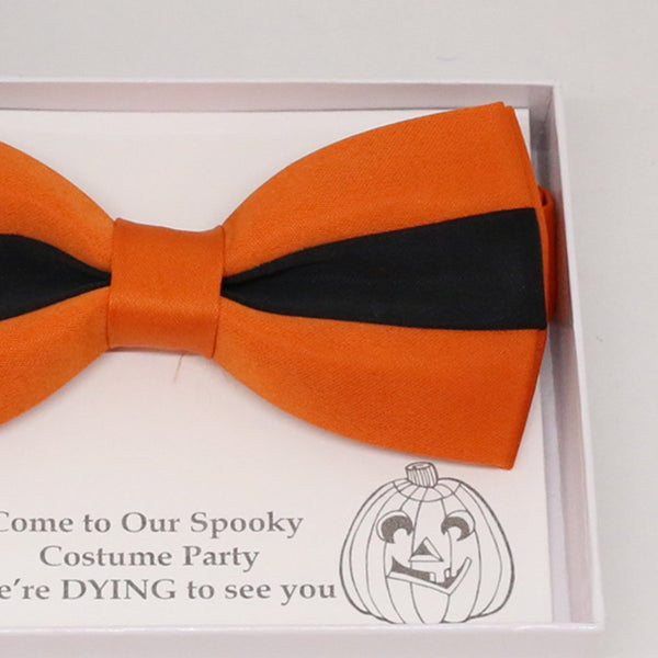 Burnt orange black bow tie, Best man request gift, Groomsman bow tie, Man of honor gift, Best man bow, best man gift, man of honor request