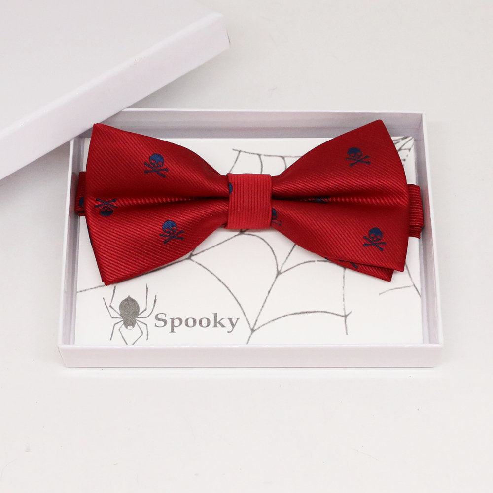 Red skull bow tie, Best man request gift, Groomsman bow tie, Man of honor gift, Best man bow tie, best man gift, man of honor request bowtie