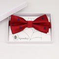 Red skull bow tie, Best man request gift, Groomsman bow tie, Man of honor gift, Best man bow tie, best man gift, man of honor request bowtie
