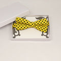 Yellow black bow tie, Best man request gift, Groomsman bow tie, Man of honor gift, Best man bow tie, best man gift, man of honor request bow