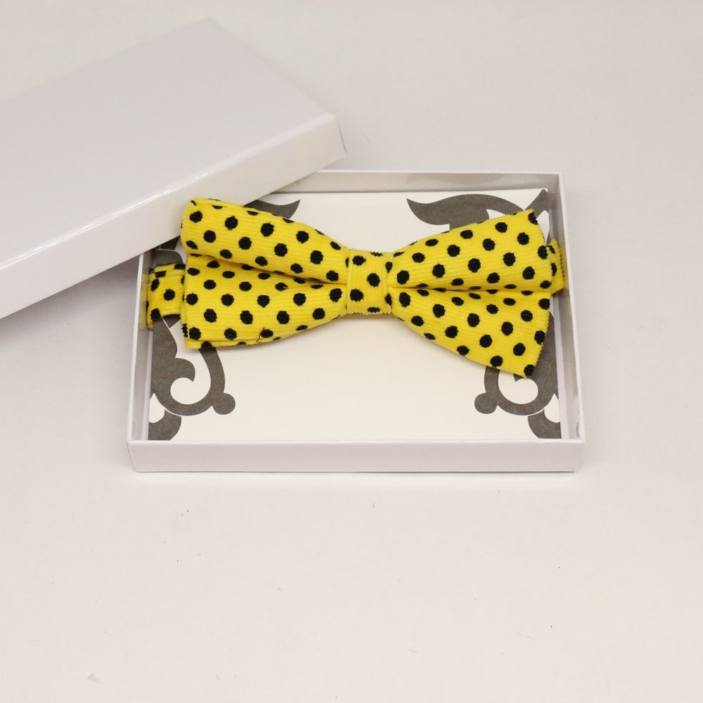 Yellow black bow tie, Best man request gift, Groomsman bow tie, Man of honor gift, Best man bow tie, best man gift, man of honor request bow