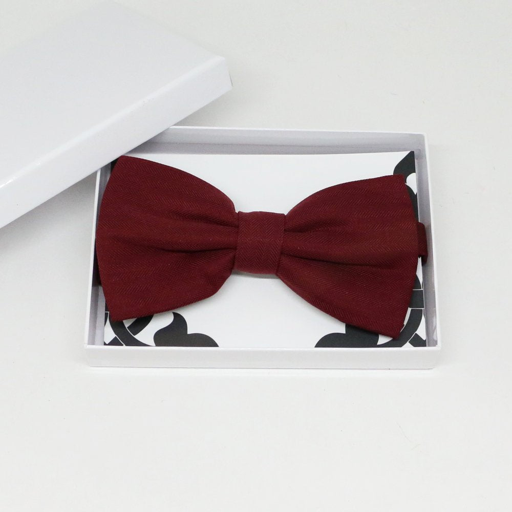 Burgundy bow tie, Best man request gift, Groomsman bow tie, Man of honor gift, Best man bow, best man gift, man of honor request, thank you