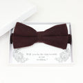 Brown bow tie, Best man request gift, Groomsman bow tie, Man of honor gift, Best man bow tie, best man gift, man of honor request, thank you