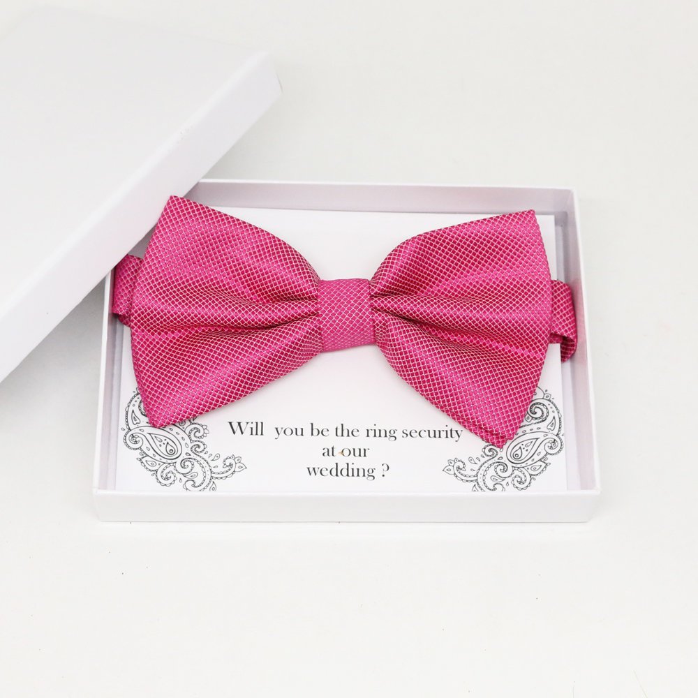 Hot pink bow tie, Best man request gift, Groomsman bow tie, Man of honor gift, Best man bow tie, best man gift, man of honor request